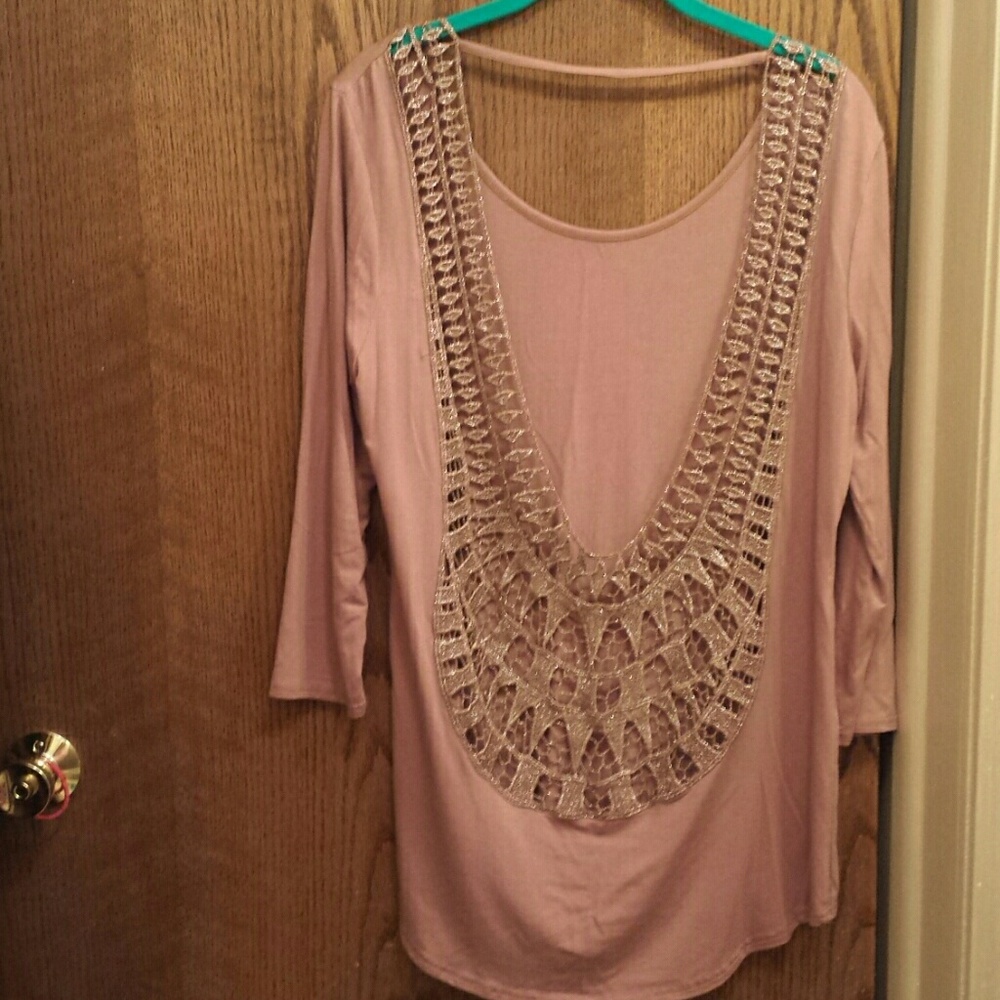 Open back BKEred shirt